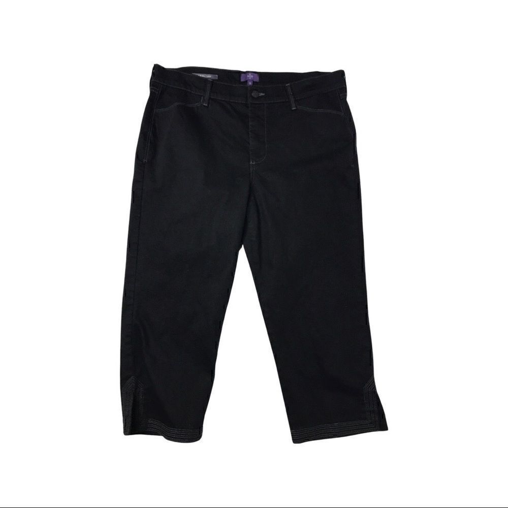 NYDJ Black Ariel Crop Pants Lift & Tuck Technology Size 12